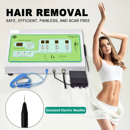 2025 Portable Electrolysis Epilators Removal Device Painless Electrolysis Machine Electric Needle Hair Removal for Men