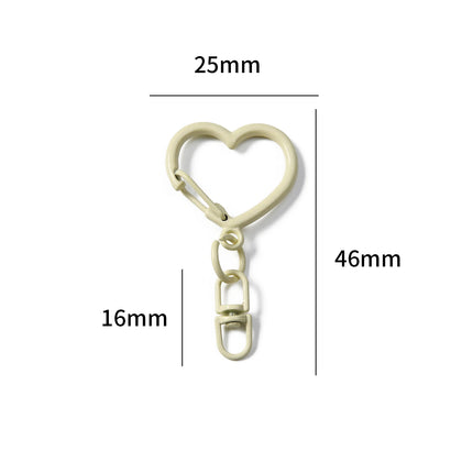 Colorful Heart Shaped Alloy Lobster Clasps with Swivel Hook, Openable Key Rings for Keychains, Backpack Charms & DIY Jewelry