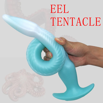 Eel Tentacle Anal Plug Super Long Anal Plug Soft Liquid Silicone Anal Dilator Women's Men's Anal Massage Adult Products