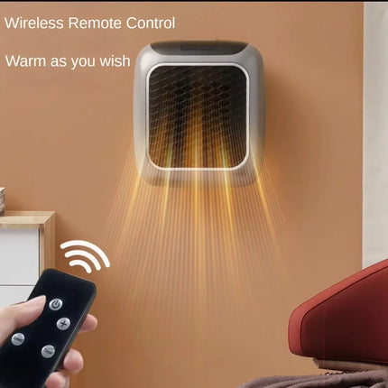EU/US 800W Mini Heater for Home Small Bathroom Heating Fans Wall Mounted PTC Ceramic with Remote Control Household
