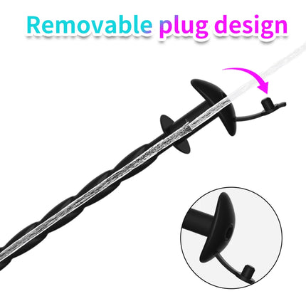 Male Long Urethral With Plug Multi purpose Urethral Tube Silicone Horse Eye Urethral Rod Urethral Stimulate Expander Sex Toys