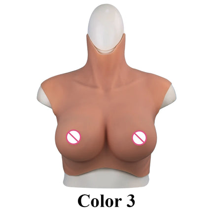EYUNG 7/9th Boobs Plus Size Breast Cosplay Fake breasts K Cup Crossdressing Silicone Breastplate Fake Meme Crossdresser 50-110kg