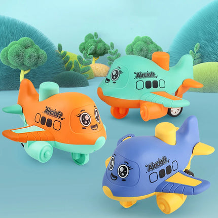 Rebound Inertia Pressing Car Airplane Bus Taxi Children's Indoor Parent-Child Interaction Blue Toy Birthday gift