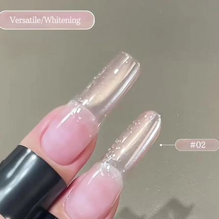 1-12pcs ZH Spring/Summer Ice Transparent Sweet Wine Glass Beads Cat Eye Nail Polish Gel New Flashy Popular Pink Nail Supplies