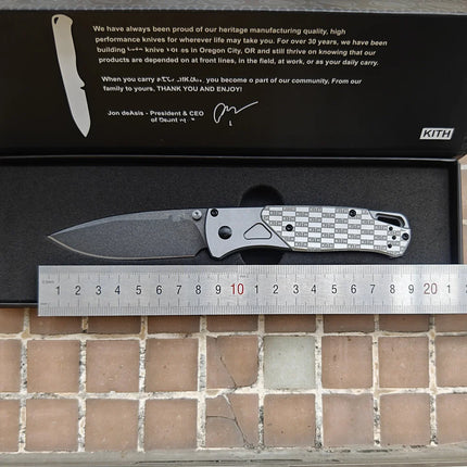 JUFULE 535 KITH Bugout Aluminum Handle Ball Bearings Mark M390 Pocket EDC Tool Camping Hunting Fish Utility Folding Blade Knife