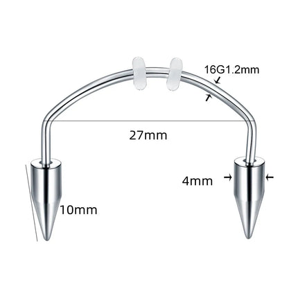 1PC Stainless Steel Piercing Dracula Nail Vampire Zombie Teeth Piercing Jewelry
