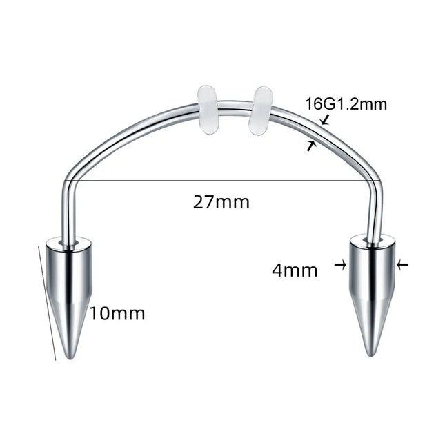 1PC Stainless Steel Piercing Dracula Nail Vampire Zombie Teeth Piercing Jewelry