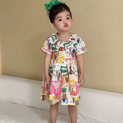 RAISE Children Summer Shirts Outfits Boys Vacation Suit 2026 Kids Girls Print Dress Brother Sister Outfits Siblings Matching Set