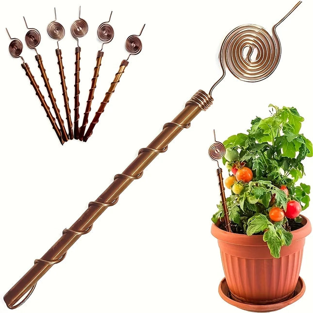 Premium Electroculture Antenna Garden Stakes (4-Pack) - 99.9% Pure Copper  - Handmade CopperCore - Boost Plant Health and Yield