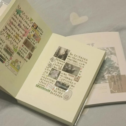 Thicken Notebook Transparent Cover Notepad Journal Handbook Horizontal Notebook Office Back To School Supplies Stationery Gifts