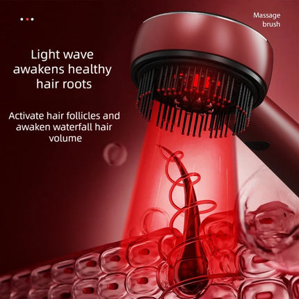 Electric massage comb household red bald skin liquid guide comb micro-current head massager hair brushesbrosse a cheveux