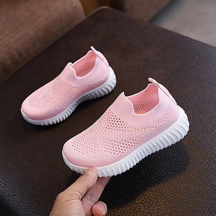 Children's Running Sneakers Boys Girls Casual Mesh Breathable Non-Slip Walking Patchwork Tennis Toddler Soft-Soled Girls' Shoes