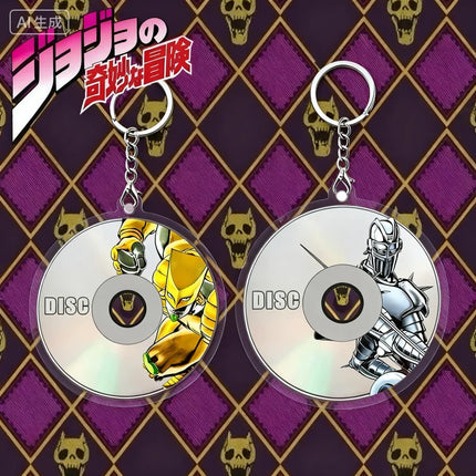 Anime JoJo Bizarre Adventure Acrylic key ring keychain Figure Cute Cosplay Plate Desk Decor Sign Figures Bag charm holiday Gift