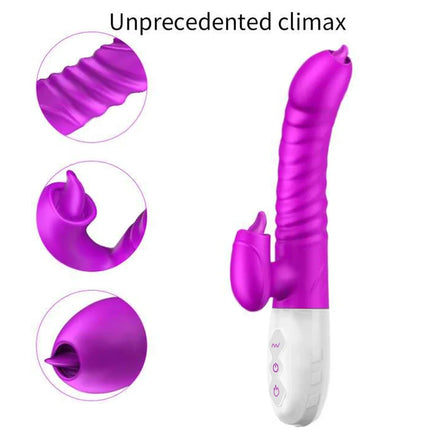 Thrusting Vibrator for Women Licking G Spot Clitoral Nipple Stimulator Heating Realistic Dildo Masturbation Adult Sex Toys