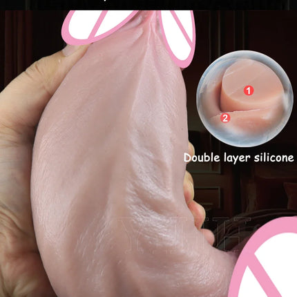 Oversized Soft Realistic Thick Dildo Big Dick Anal Plug Vaginal Masturbators Suction Cup Silicone Penis Gay Sex Toys for Women