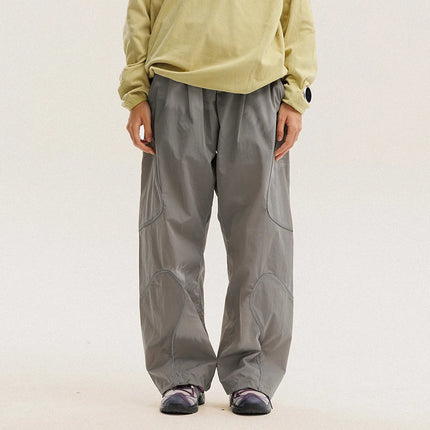 Men Outdoor Lightweight Functional Reflective Stripe Quick Dry Ultra Loose Casual Cargo Pants Women Oversize Baggy Pant Trouser