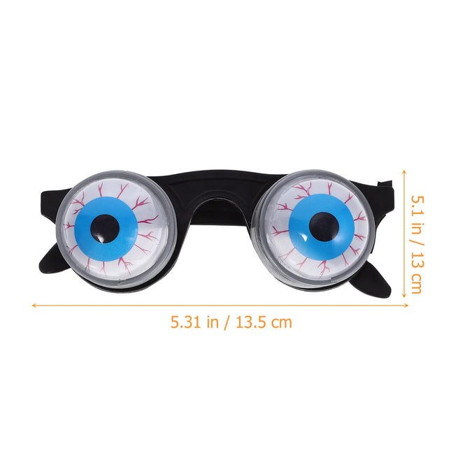 Horror Eyeball Glasses Funny Novelty Spring Attached Dancing Eyes for Adults Kids Halloween Costume Party Favor Prank Gag Gift