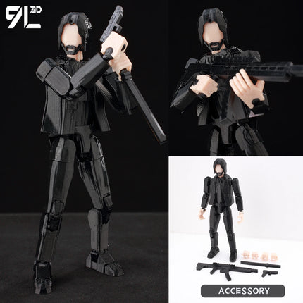 9L3D Printed Indomitable Hero Tech Jacker Lucky13 Action Figure Dummy13 Multi-Jointed Collectible Model Toy T13 Birthday Present
