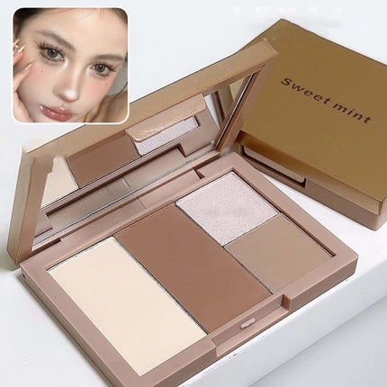 Stereoscopic Nasal Shadow Highlight Contouring Powder Palette Matte Brightening Face Shadow Contouring Powder Makeup Palette