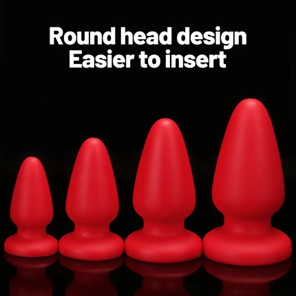 Liquid Silicone Anal Plug Various Sizes Huge Pointed Tip Buttplug Soft Adult Sex Toy Female/Male Masturbation Prostate Massager