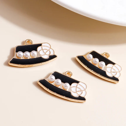 10pcs 21*24mm Fancy Pressed Powder Makeup Box Charms for Jewelry Making Accessories Lady Necklaces Earrings Pendants Keychain