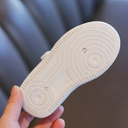 Tenis Sneakers Kids Spring/Autumn New Boys Girls Sports Shoes Casual Board Shoes Leather Soft Soled Children Small White Shoes