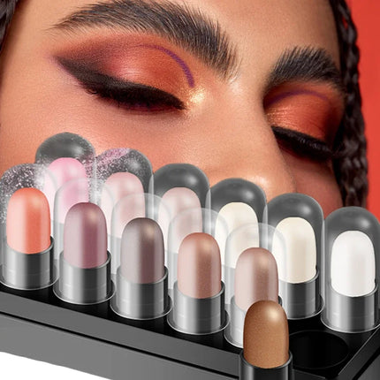 Eyeshadow Pencil Set 12 Colors Waterproof Long Lasting Glitter Shimmer Eye Shadow Pen Highlighter Matte Stick Eyes Makeup Tools