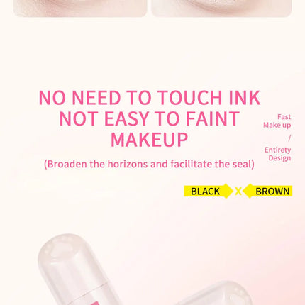 Eyeliner stamp pen, one-piece eyeliner pen, natural makeup application, a beginner's assistant, two steps to create eyeliner