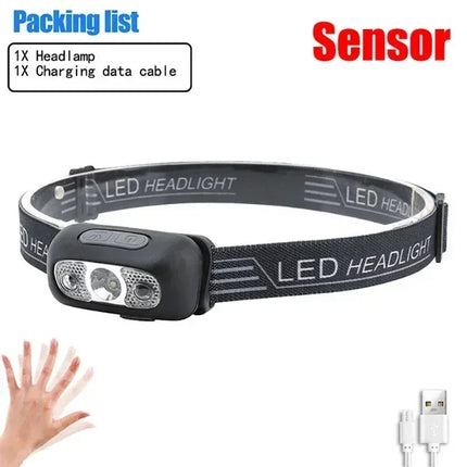 Flashlight Mini Keychain Light Work Light Rechargeable Lamp Super Bright Portable Lanterns LED Sensor Headlamp Fishing Camping