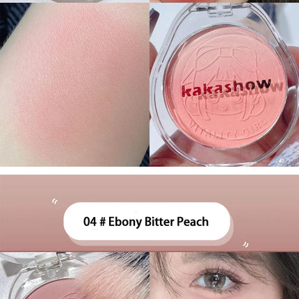Kakashow Youthful Gradient Blush - Natural Nude Shade,  Easy-to-Blend Formula with Long-lasting Matte Finish,