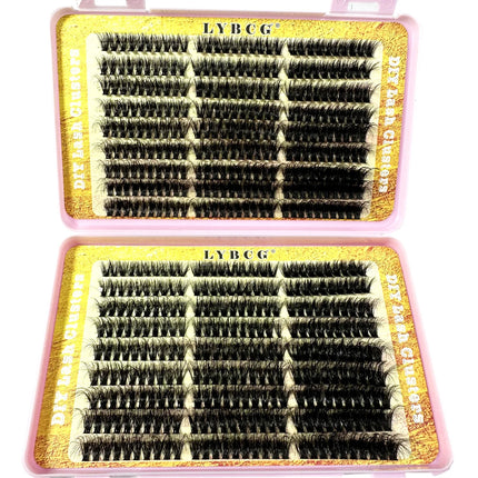 540Pcs 5D Fluffy 10-18mm Mix Lashes Cluster 30D-100DThick Eyelash D/CC Curl Individual Lashes DIY Lash Extensions Eyelashes