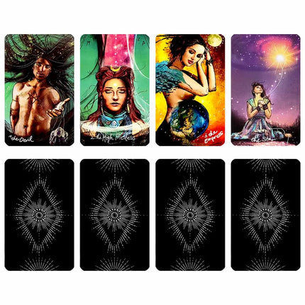 78pcs Light Prophet Tarot Cards 10.3×6cm English Oracle Card Divination Predicting the Future Board Game for Family & Party