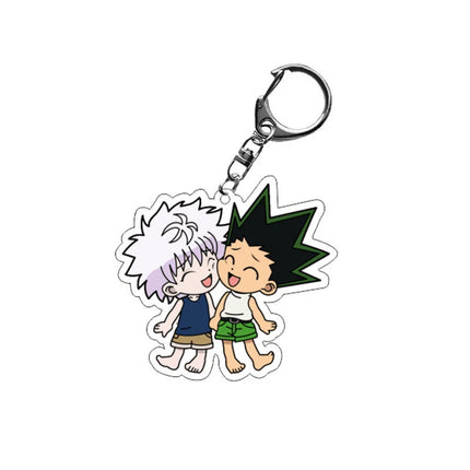 HUNTER HUNTER llavero anime Gon Freecss Killua Zoldyck Hisoka Chrollo Lucilfer Acrylic figure keychain Fans Birthday Gifts 6cm