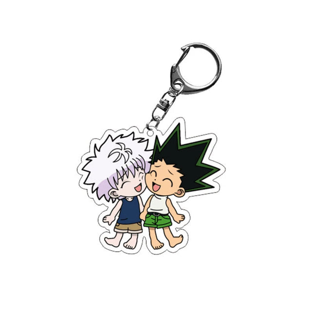 HUNTER HUNTER llavero anime Gon Freecss Killua Zoldyck Hisoka Chrollo Lucilfer Acrylic figure keychain Fans Birthday Gifts 6cm