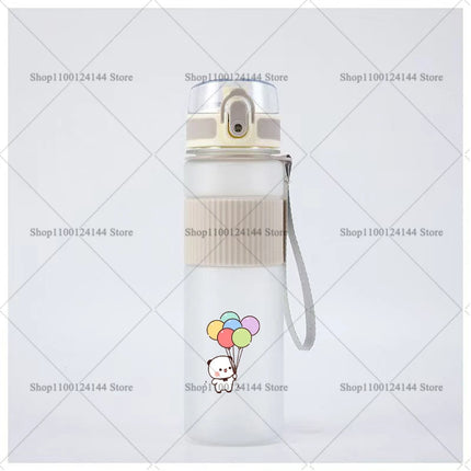 Bubu Dudu Water Bottle Yier Bear Panda Girl Boy Large Capacity Sports Kettle Transparent Cold Water Cup Outdoor Portable 550ml