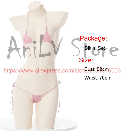 AniLV Summer Beach Mini Bikini Set Women Sexy Underwear Temptation Lingerie Outfit Erotic Costumes