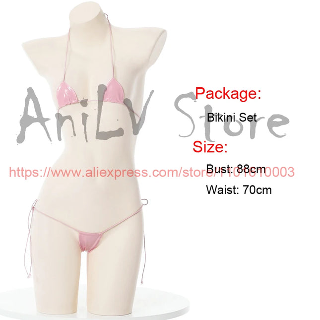 AniLV Summer Beach Mini Bikini Set Women Sexy Underwear Temptation Lingerie Outfit Erotic Costumes