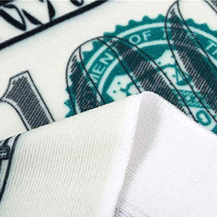 Microfiber Beach Towel with 100 Dollar Bill Printed 1 Pc Super Absorbent Lightweight and Quick Drying for Swimming Blanket Towel