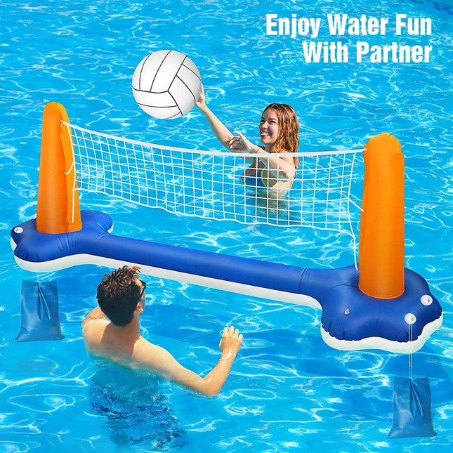 2-in-1 Inflatable Water Volleyball & Basketball Set: Poolside Fun for Family  & Outdoor activities,pool,party,sport toy,summer