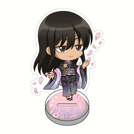 Gintama 10cm Blue Cherry Blossom Kimono Themed Acrylic Stand Figures keychain Anime Collectible Standee, Desk Decor Gift for Fan