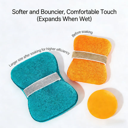 Facial Puff Deep Cleansing Gentle Foaming Sponge Soft Skin-Friendly Facial Cleansing Sponge