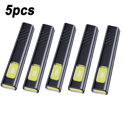 Emergency Portable Rechargeable Mini LED Keychain Flashlight 800LM Magnetic Pocket Torch Light for Work, Camping, Car Use