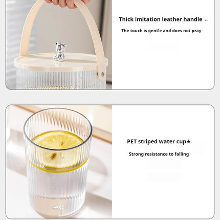 New luxury cold water bottle kettle with faucet Japanese large-capacity household fruit tea drinks cold water bucket picnic set