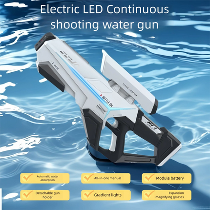 Upgrade Electric LED Water Gun Toy Automatic Continuous Shooting Water Pistol Spayer Blaster Pool Outdoor Toys for Kids Adult