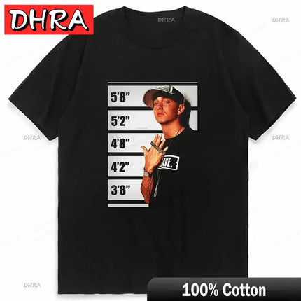 Summer Rapper Eminem Graphic Printed Tshirt Men Retro Cotton Hip-hop Fashion Casual T-shirt Women Cool Music Style Tops Clothing