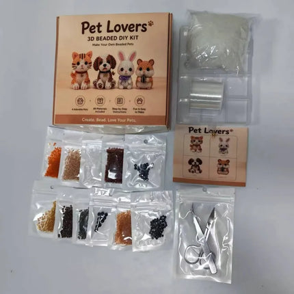 Mini 3D Bead Kit for Animal DIY Set - Interactive Assembly Gift for Parents and Children - 3D Animal Shape Bead Assembly Set