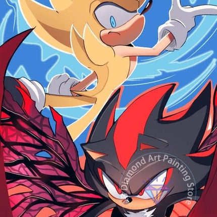 Sonic 5D Diamond Painting Kit DIY Embroidery / Kit Peinture Diamant Sonic 5D