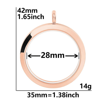 1Pc Stainless Steel Openable Glass Coin Bezel Cremation Urn Locket Pendant Round Reliquary Picture Medaillon кулон Jewelry