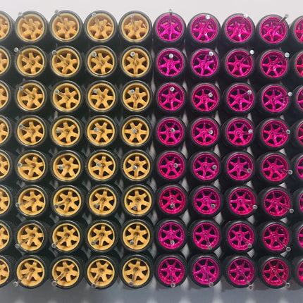 11mm wheels for 1/64 Scale Alloy Car Models 1/64 wheels with Tires + Axles for Hot Wheel/Matchbox/Domeka/Tomy 1:64