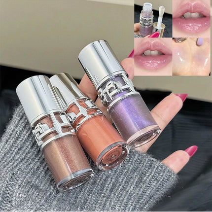Transparent Moisturizing Lip Gloss Hydrating Drying Lips Mirror Lipstick Makeup Crystal Lip Oil Mirror Lip Glaze Tinted Plumper